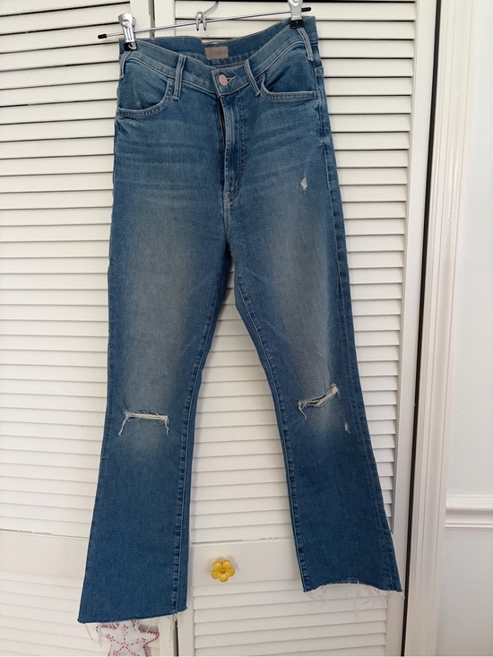MOTHER Denim - MOTHER Women Jeans High Rise Distressed Blue